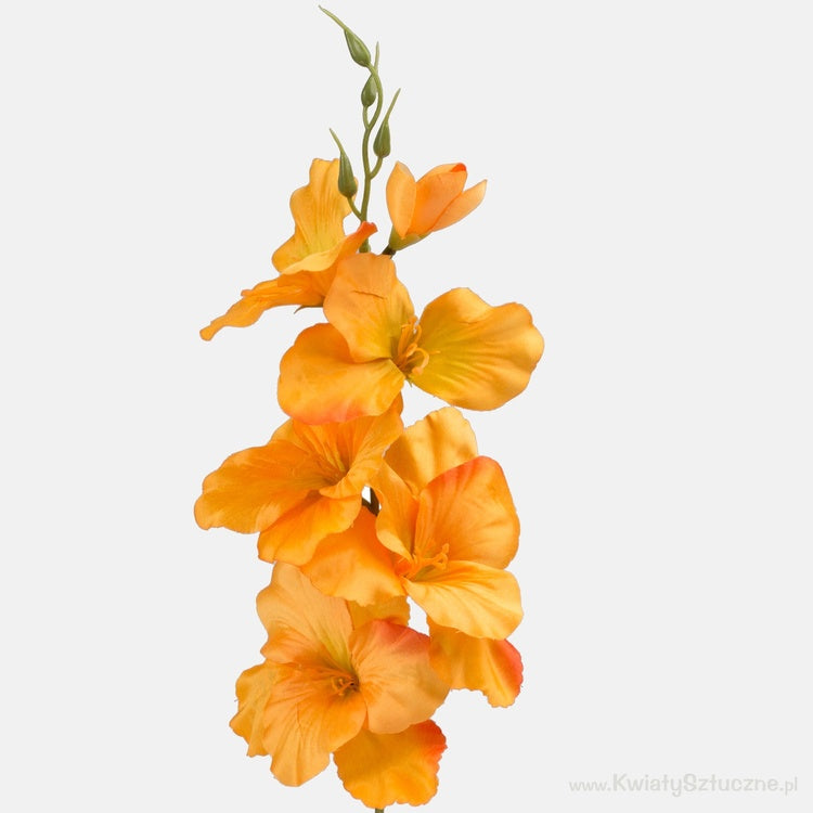 Apelsini gladiooli kunstlill satiin 55 cm - Kunstlilled