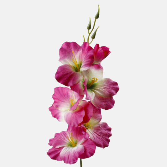 Satiingladiooli kunstlill Burgundia-kreem 55 cm - Kunstlilled