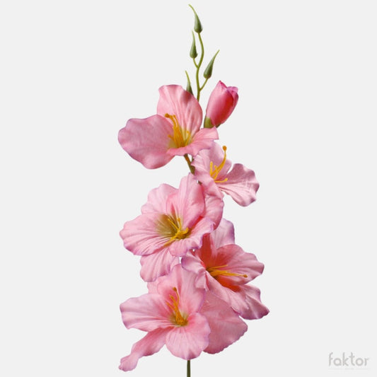 Vaaleanpunainen gladiolus tekokukka satiini 55 cm - Tekokukat