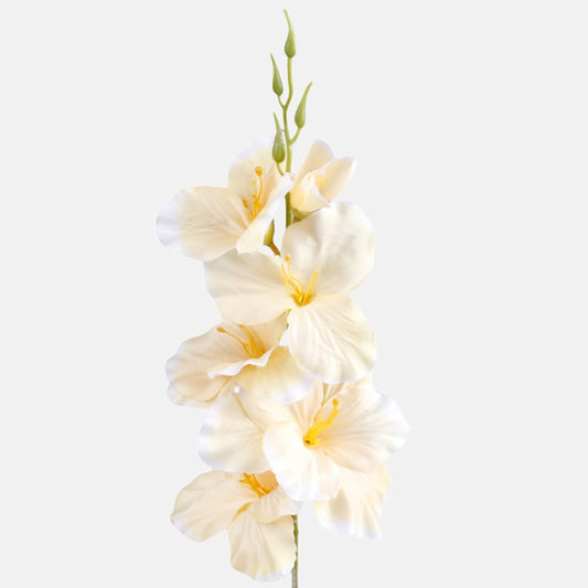 Kermanvalkoinen satiini gladiolus tekokukka 55 cm - Tekokukat