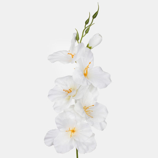 Kreemjas satiin kunstgladiool 55 cm - Kunstlilled