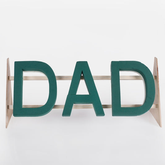Märkä kukkasieni DAD-kirjain kehikolla vihreä 81 cm - Tekokukat
