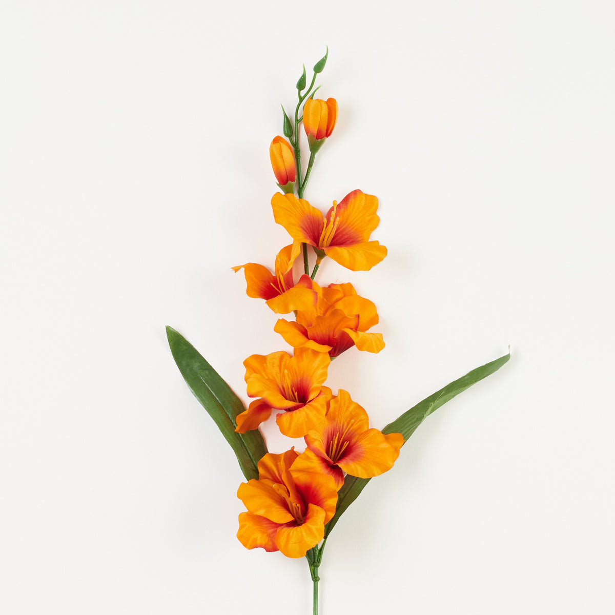 Oranssi/keltainen gladiolus – tekokukka, satiini
