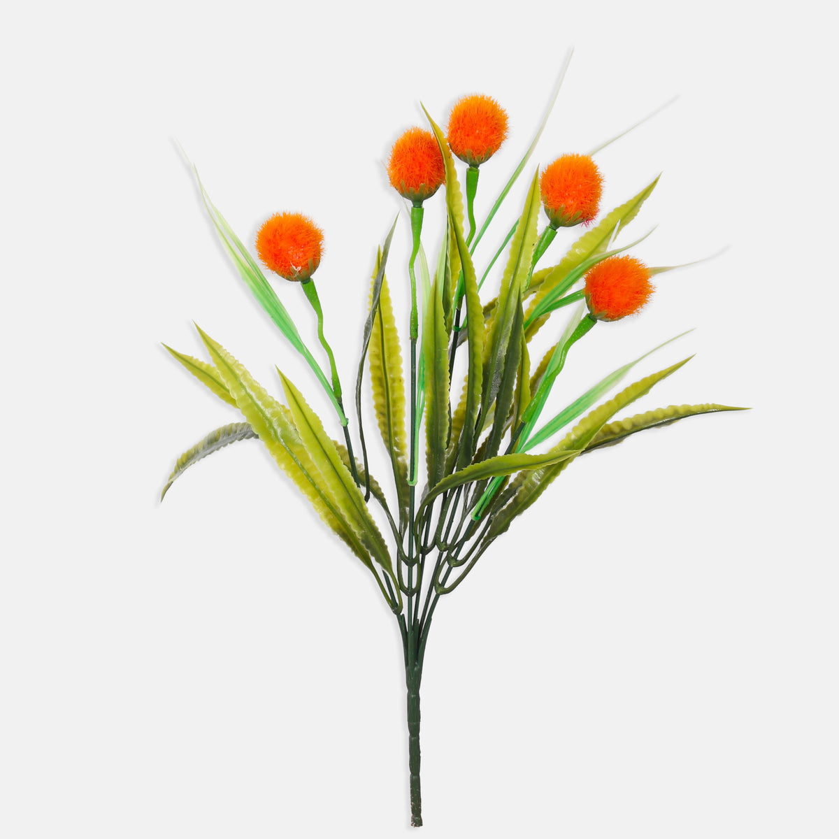 Oranssi tekokukkakimppu, 34 cm