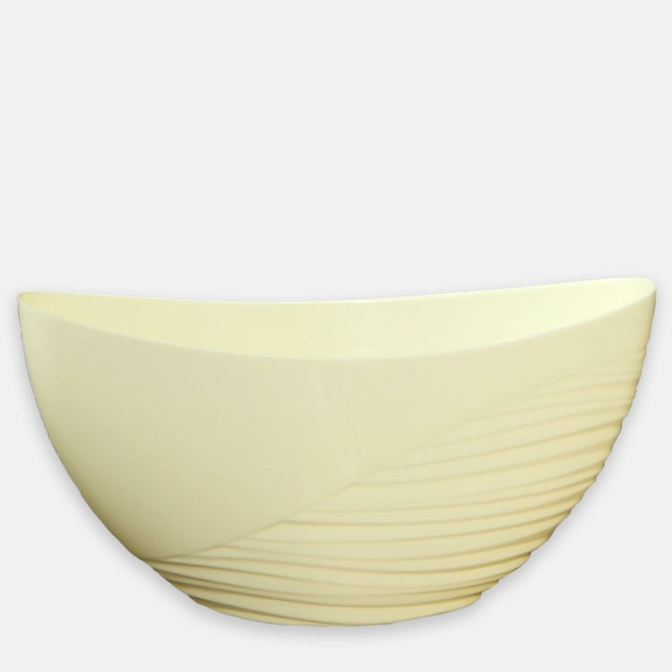 Ecru paadikujuline plastikust poti kate 25 cm - Kunstlilled