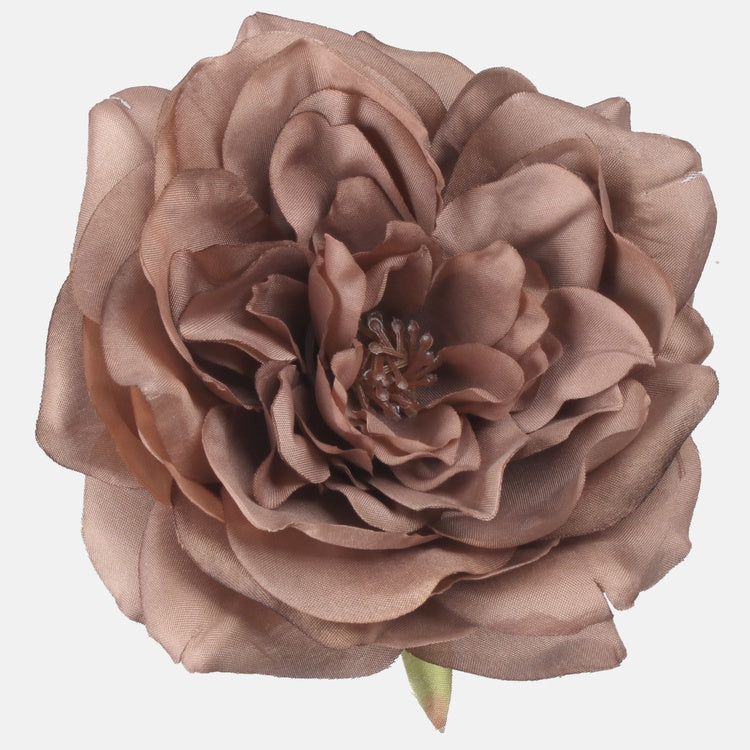 Kohvipruun pojengi kunstlillepea Ø12 cm - Kunstlilled