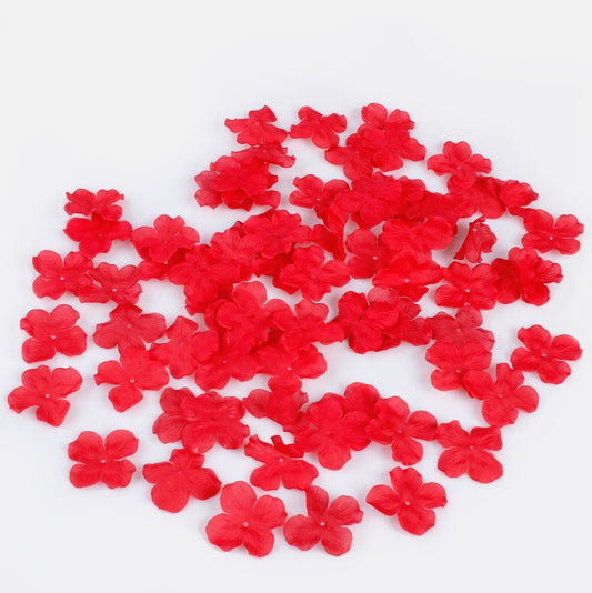 Kunsthortensia kroonlehed punased Ø4 cm 100 tk - Kunstlilled