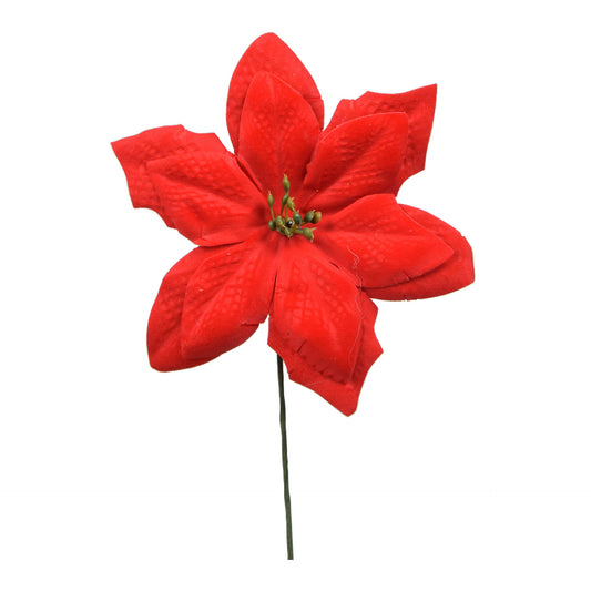 Punainen joulutähti – tekokukkapää, 13 cm, 3 kpl / pakkaus