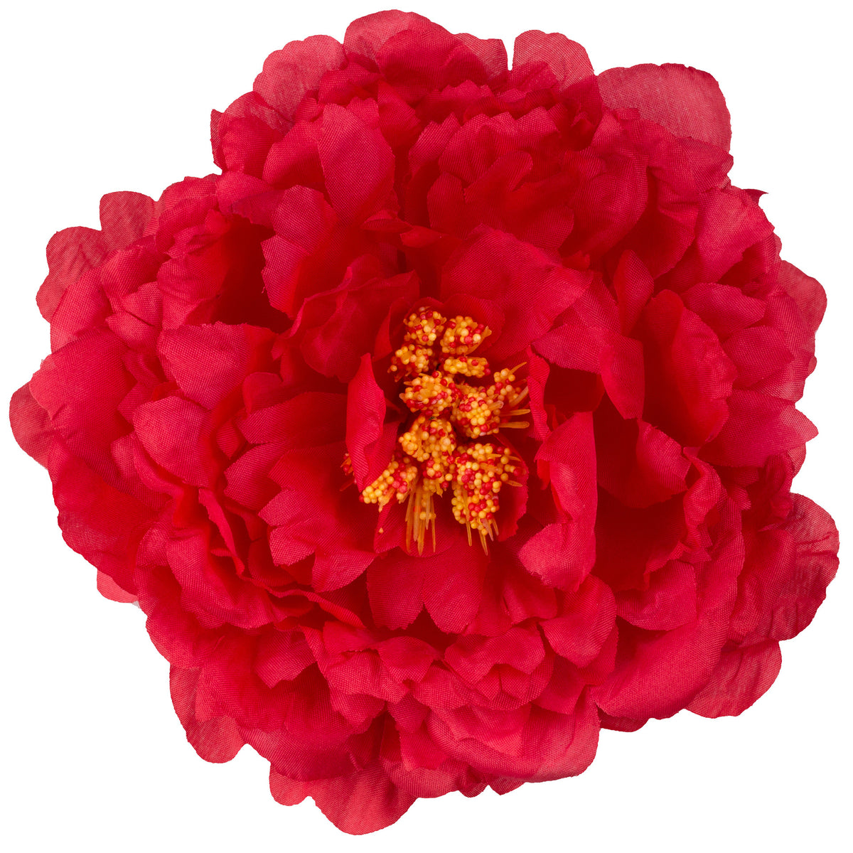 Punainen tekopionin kukkapää, 16 cm
