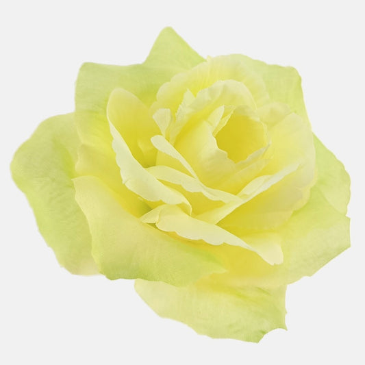Prantsuse roosi kunstlillepea kollane-heleroheline Ø13 cm - Kunstlilled