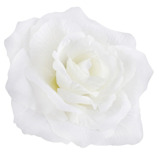 Kreemjas prantsuse roosi kunstlillepea 13 cm - Kunstlilled