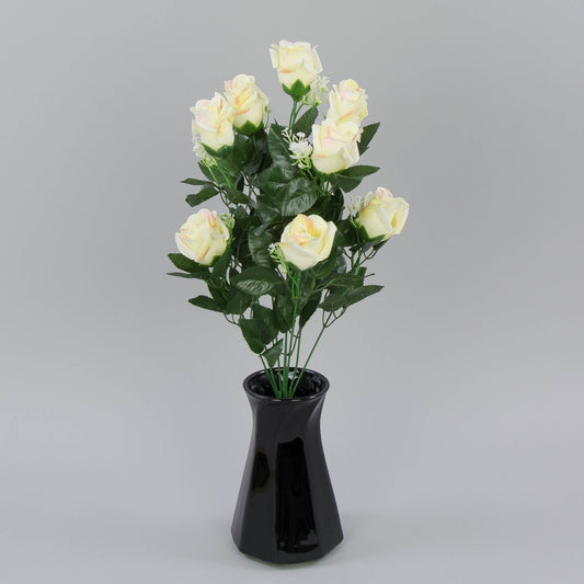 Helekollakasroosa roosikimp 51 cm - Kunstlilled