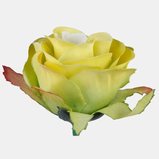 Helekollane roosinupu kunstlillepea 6 cm - Kunstlilled