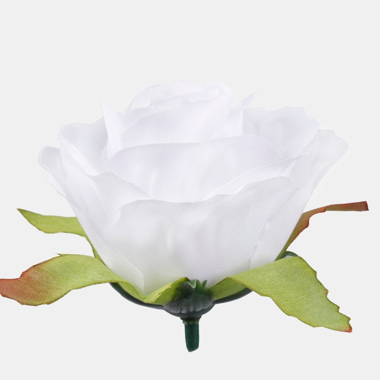 Valge roosi kunstlillepea 6 cm - Kunstlilled