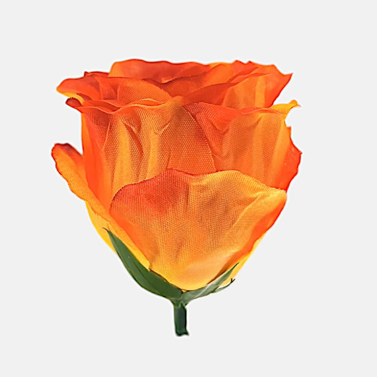 Oranžikaskollane roosinupu kunstlill 5,5 cm - Kunstlilled
