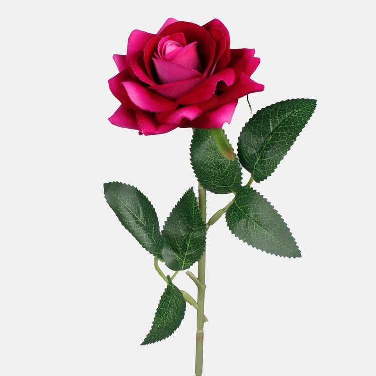 Sametine amarantpunane kunstroos 50 cm - Kunstlilled