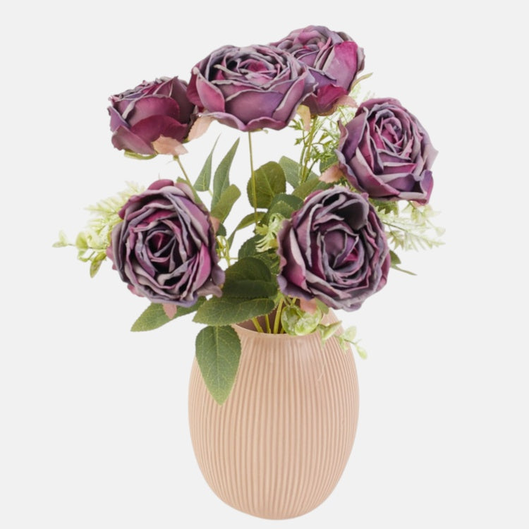 Lilla roosi kunstlillekimp 41 cm - Kunstlilled