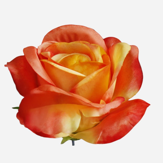Roosi õiepea korall-kollane Ø8 cm - Kunstlilled