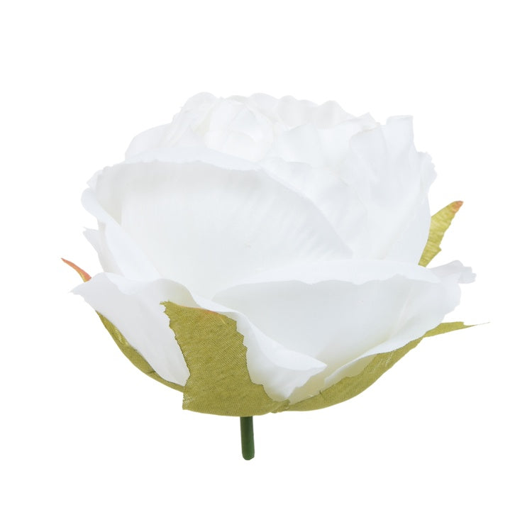 Valge roosi kunstlillepea Ø8 cm - Kunstlilled