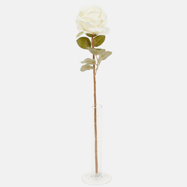 Valge roos kunstlill 50 cm - Kunstlilled