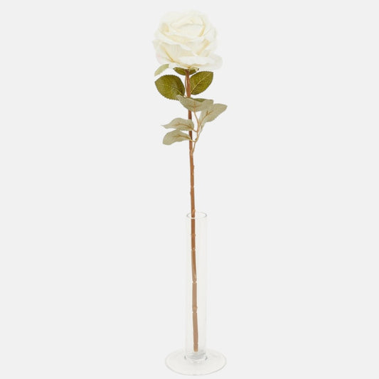 Valge roos kunstlill 50 cm - Kunstlilled