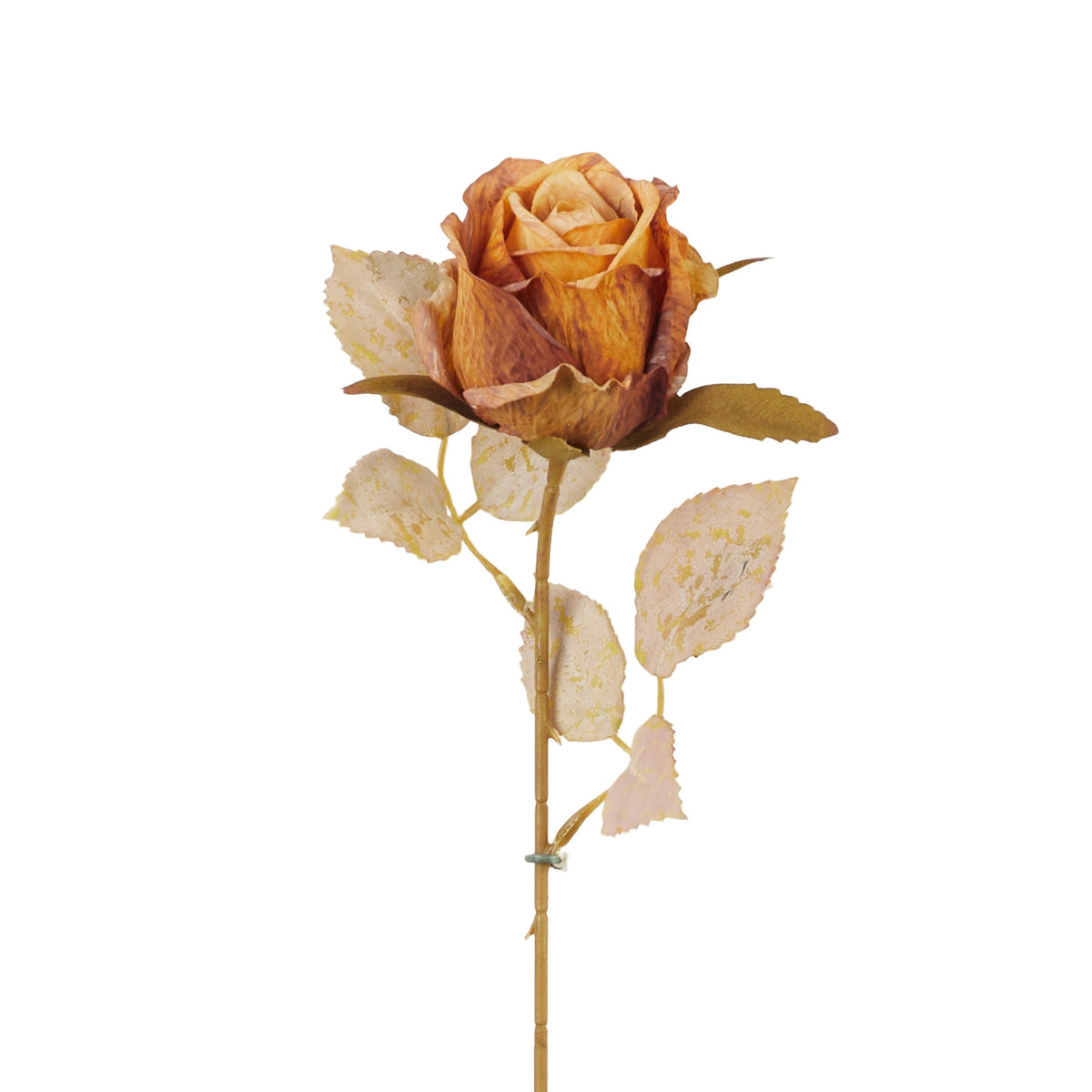 Ruskea tekoruusun kukkavarsi, 6 cm