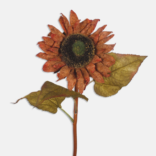 Oranssi auringonkukka tekokukka korkkia 65 cm - Tekokukat