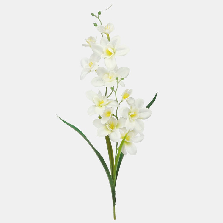 Kreemjas satiin orhidee kunstlill 50 cm - Kunstlilled
