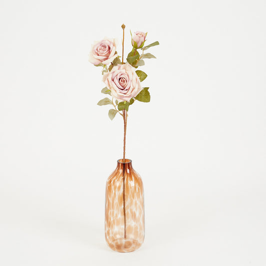 Syksyinen vaaleanpunainen tekoruusun kukkavarsi, 62 cm