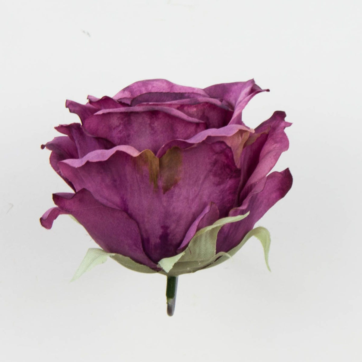 Syksyinen violetti tekoruusun kukkapää, 9 cm