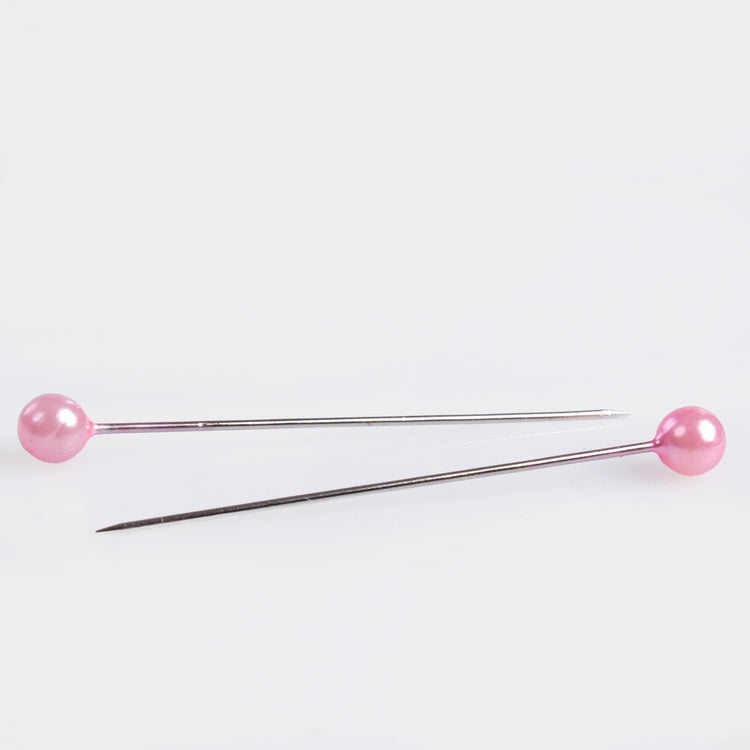 Roosa pärliga nööpnõel 3,6 cm 100 tk - Kunstlilled