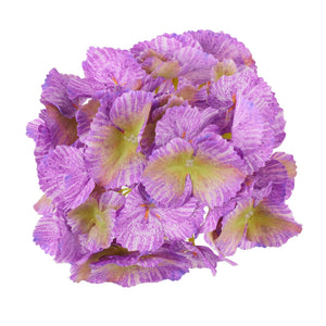 Violetti-vihreä hortensian kukkapää Ø16 cm