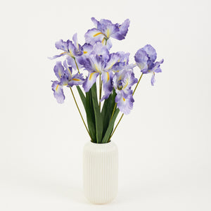 Liila-valkoinen tekoiiriskimppu 60 cm