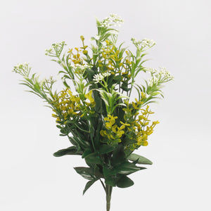 Keltainen tekokukkakimppu, 44 cm