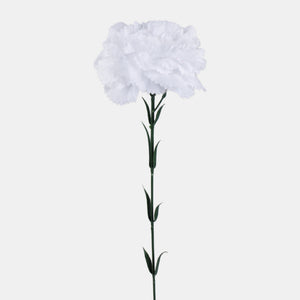 Puhtaanvalkoinen tekoneilikka 50 cm