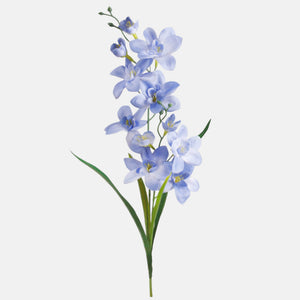 Sininen satiininen tekoorkidea 51 cm
