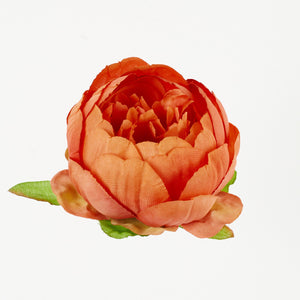 Oranssi pionin kukkapää Ø8 cm, nuppumainen