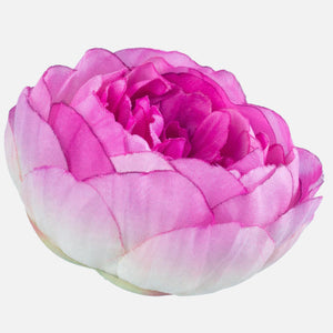 Purppuranroosa-vaaleanvihreä pionin kukkapää Ø8 cm