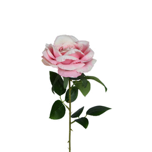 Roosa-kermanvärinen tekoruusu 63 cm