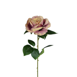 Kermanvärinen-laventelinvärinen tekoruusu 63 cm