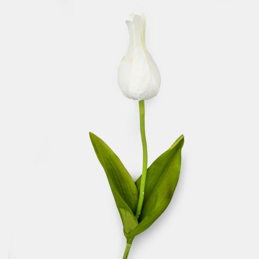 Valkoinen tekotulppaani 58 cm - Tekokukat