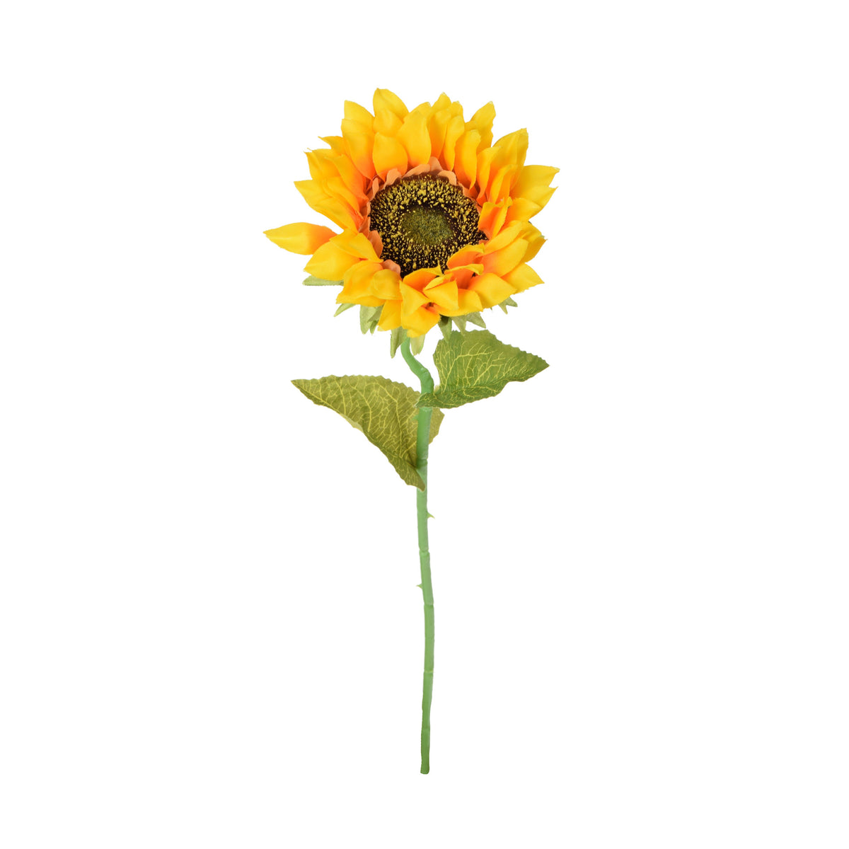Tumma keltainen tekoauringonkukan kukkavarsi, 49 cm