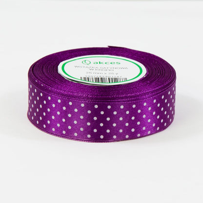 Tumma violetti koristenauha, satiini, 25 mm