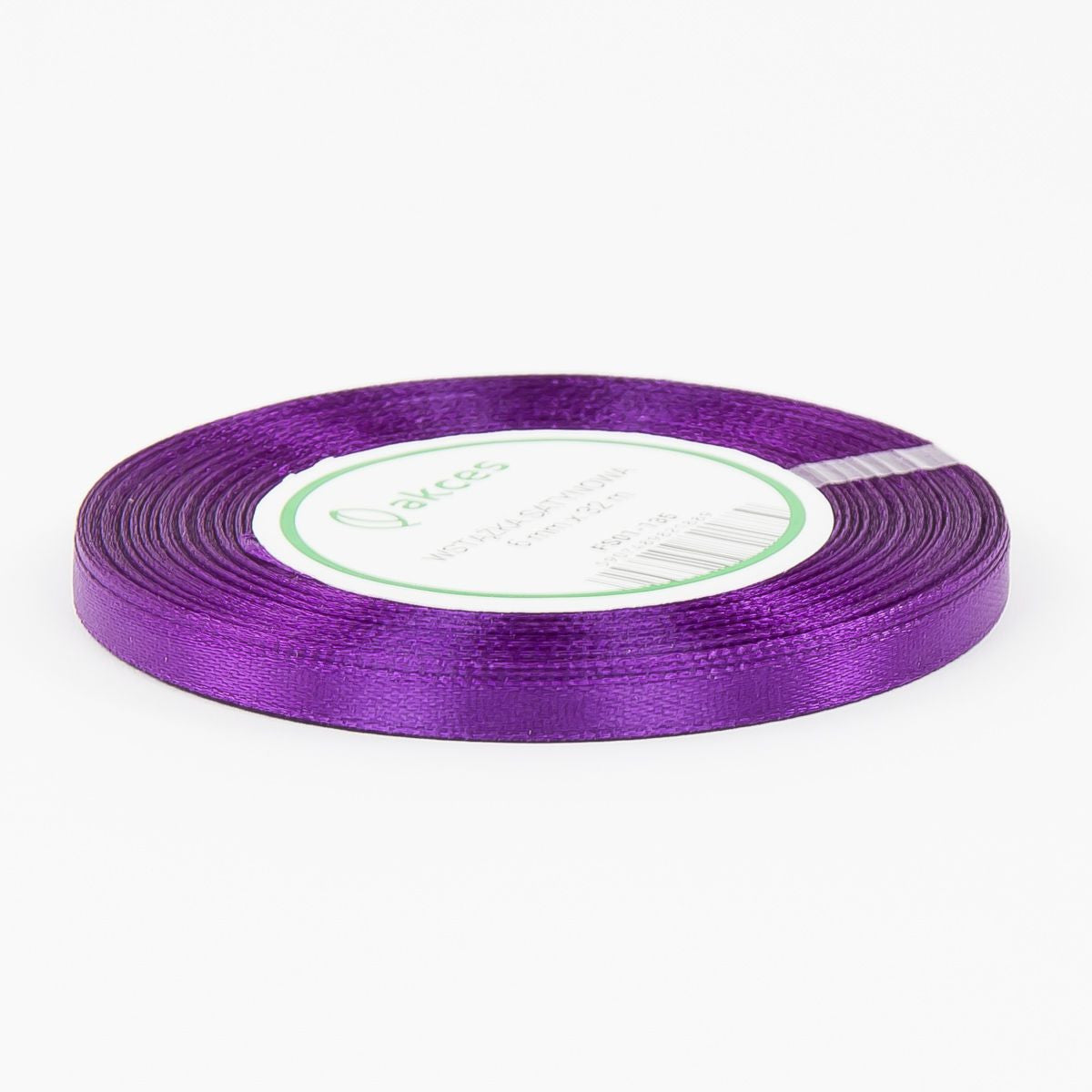 Tumma violetti koristenauha, satiini, 6 mm
