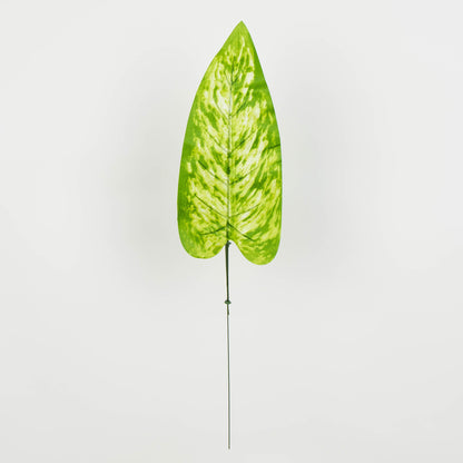 Vaalea/vihreä/keltainen tekolehti, 50 cm, 12 kpl