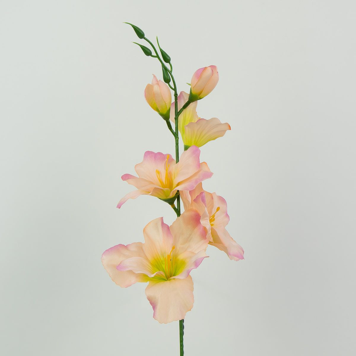 Vaaleanpunainen gladiolus – tekokukka, satiini, 12 kpl