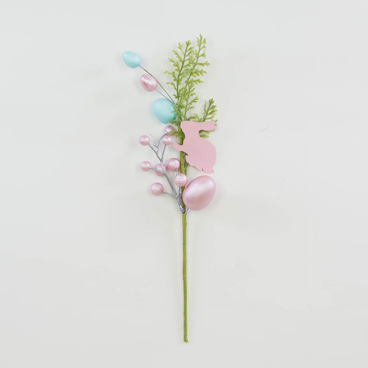 Vaaleanpunainen/sininen pääsiäiskoriste, 40 cm