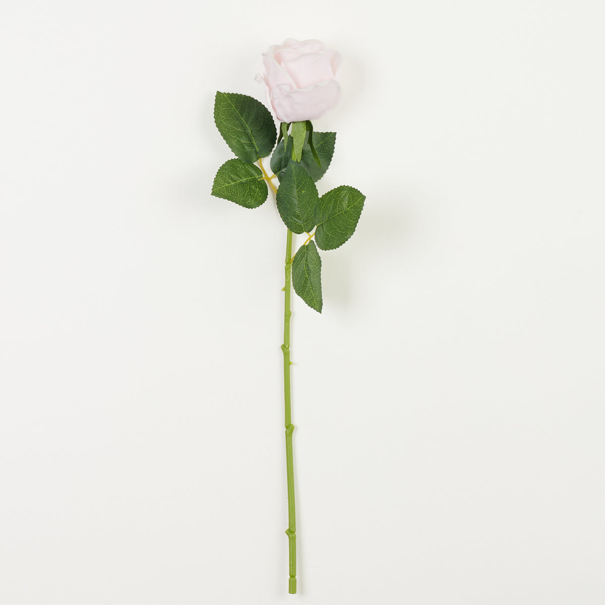 Vaaleanpunainen tekoruusun kukkavarsi, 45 cm