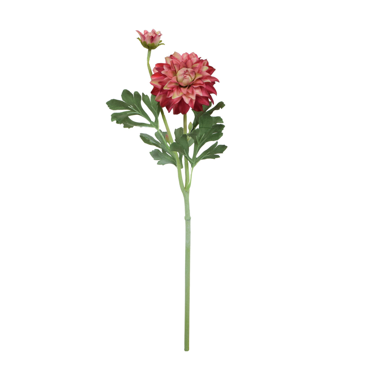Vaaleanpunainen vaaleanpunainen tekodaalian kukkavarsi, kumipinta, 62 cm