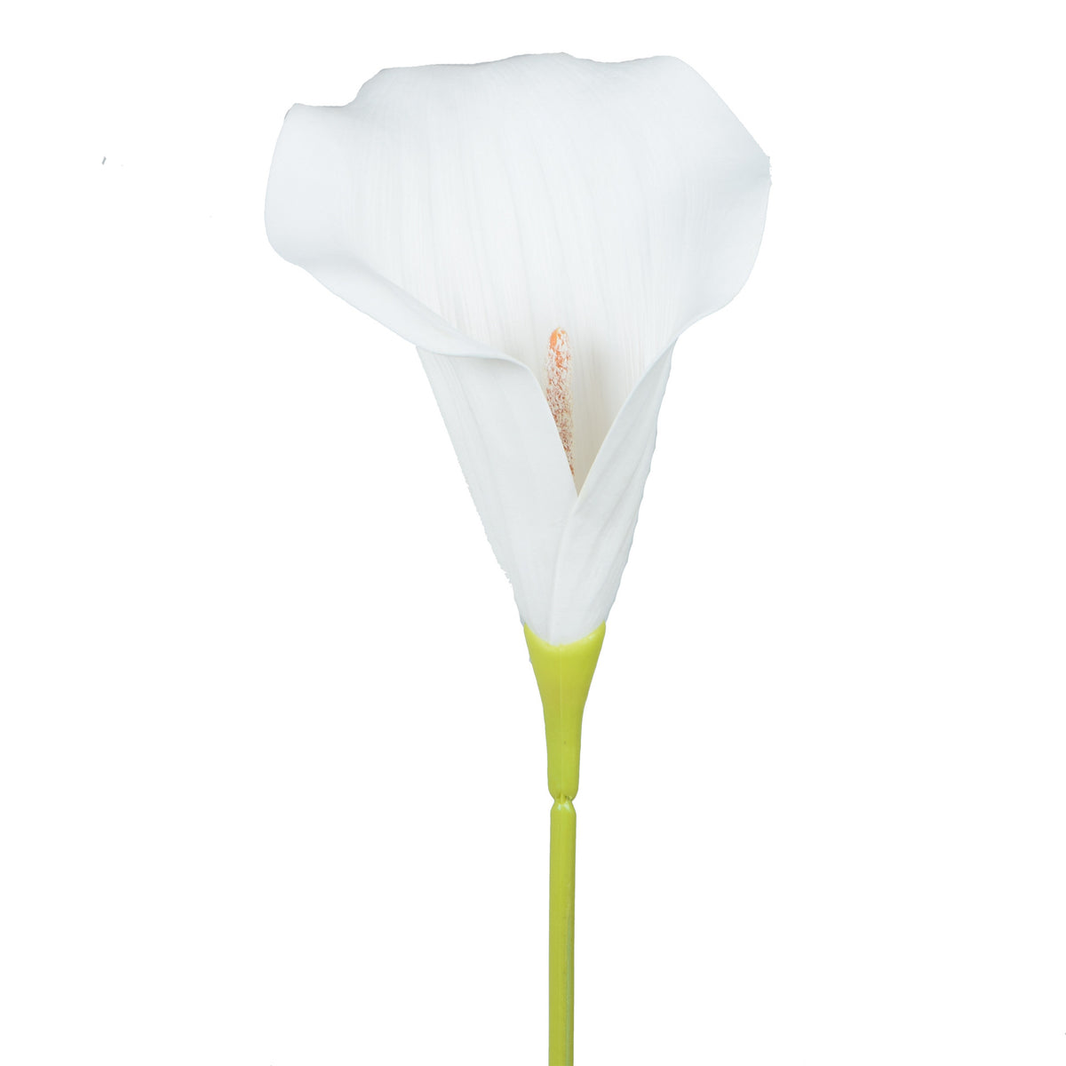 Valkoinen tekokallan kukkavarsi, vaahtomuovi, 66 cm